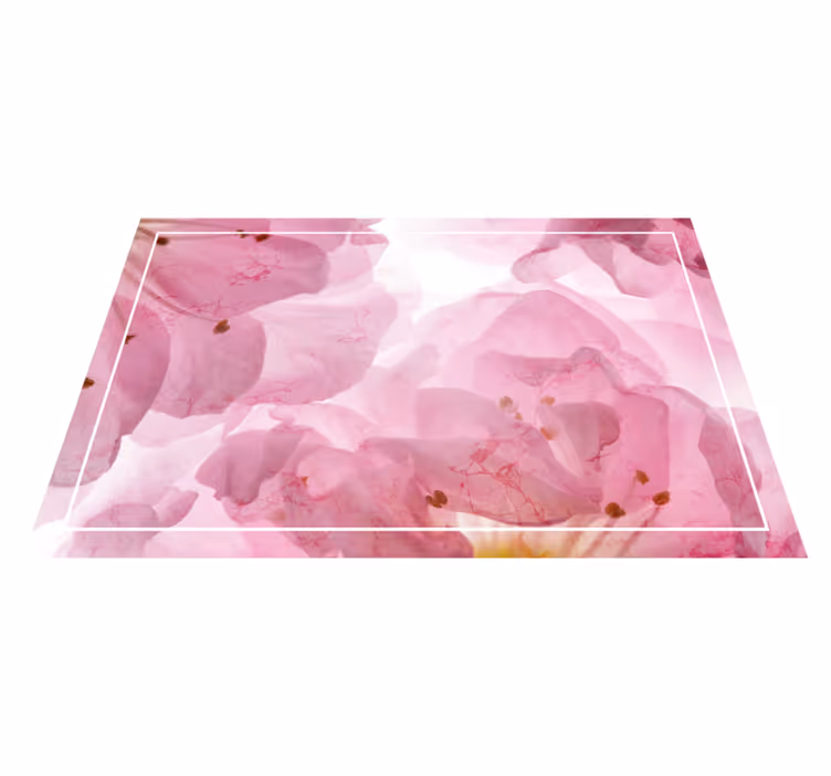 Mantel individual elegante con suave patrón floral - TenVinilo