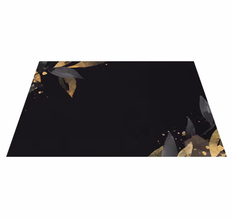 Mantel individual elegante motivos de hojas refinadas - TenVinilo