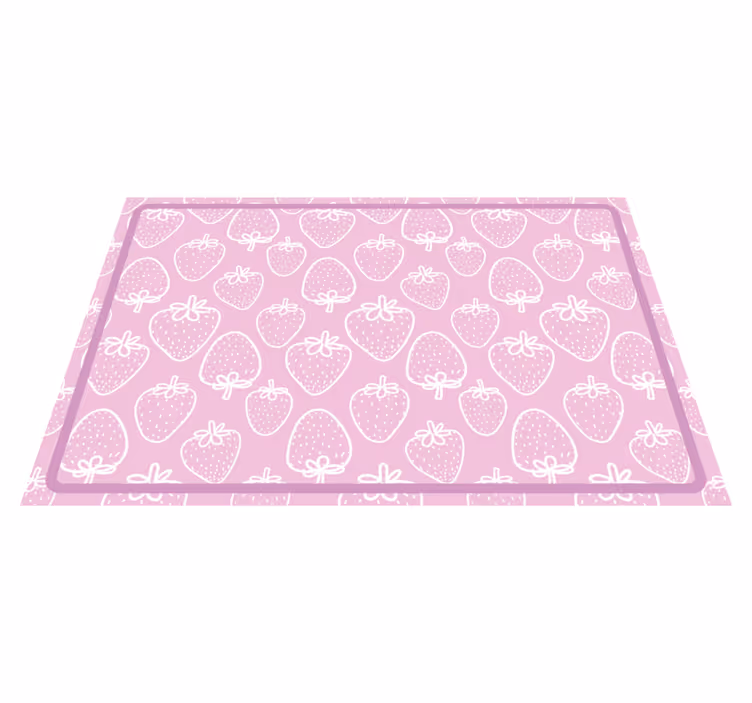 Individual de mesa infantil con diseño de fresas - TenVinilo
