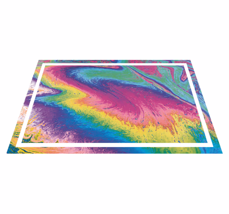 Mantel individual patrón Arcoiris de mármol - TenVinilo