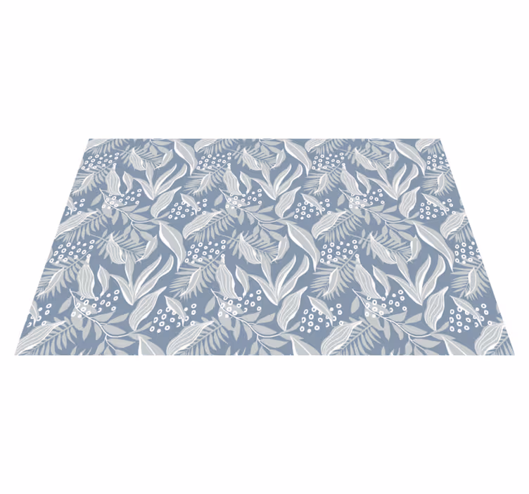 Mantel individual elegante Estampado floral gris - TenVinilo