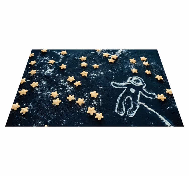 Individual de mesa infantil escena de astronauta estelar - TenVinilo