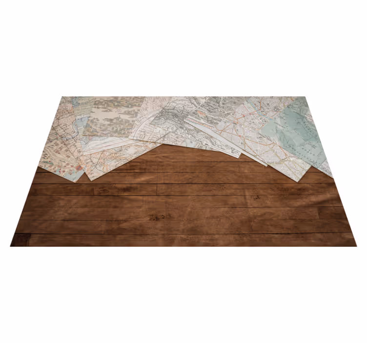 Individual de mesa patrón mapas vintage capas - TenVinilo