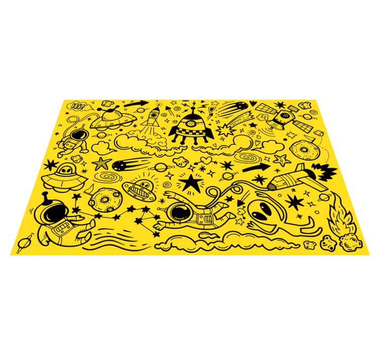 Individual de mesa infantil patrones de aventura espacial - TenVinilo