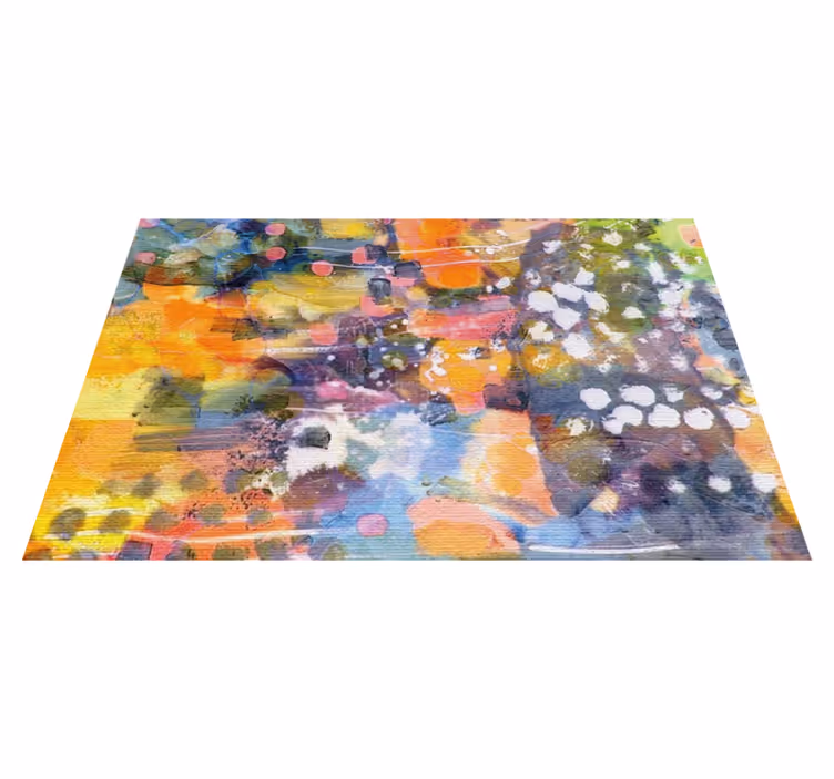 Individual de mesa patrón salpicadura de color vibrante - TenVinilo