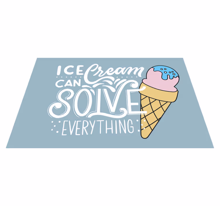 Individual de mesa frase el helado es felicidad - TenVinilo