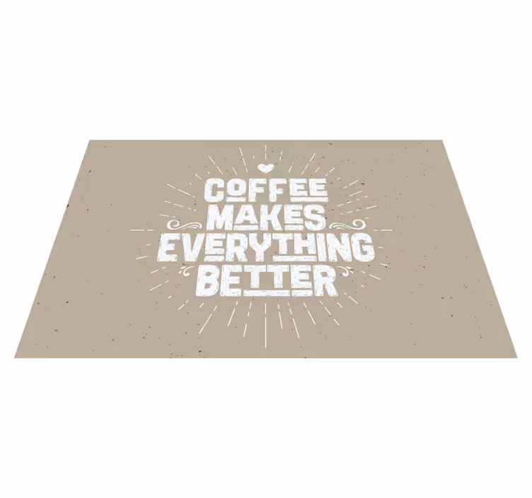 Individual de mesa frase café motivacional - TenVinilo