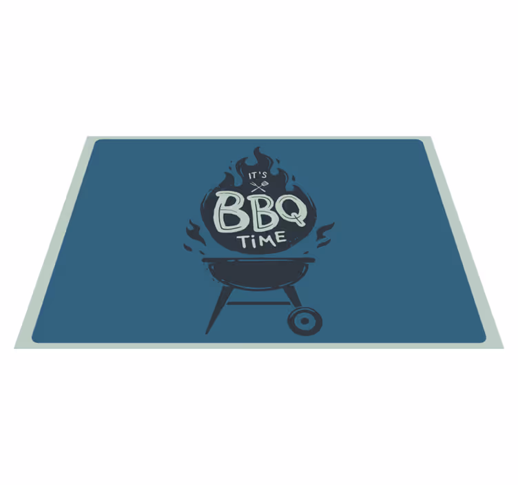 Individual de mesa frase hora de bbq llamas - TenVinilo