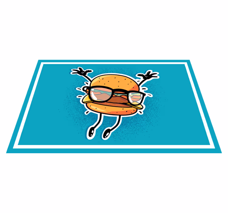 Individual de mesa infantil personaje hamburguesa saltarín - TenVinilo