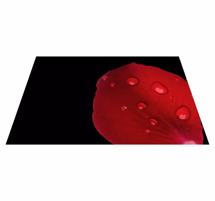 Individual de mesa patrón superficie pétalos rojos - TenVinilo