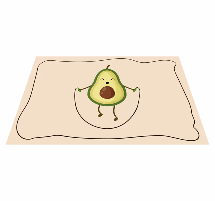Individual de mesa infantil saltarín de aguacate - TenVinilo