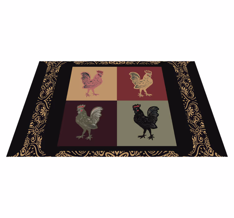 Individual mesa original motivos de pollo vibrantes - TenVinilo