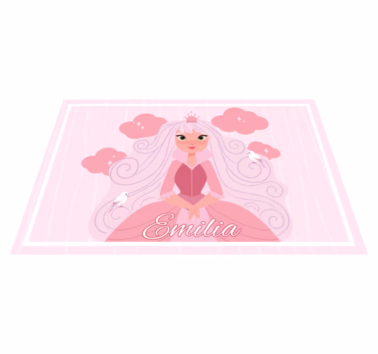 Individual de mesa infantil arte de personajes de princesas - TenVinilo