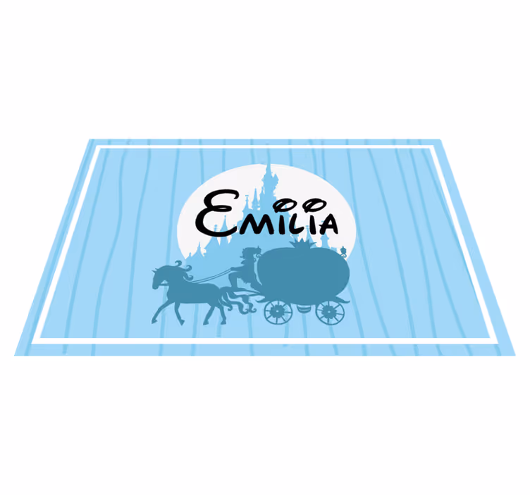 Individual de mesa infantil carroza de caballos - TenVinilo