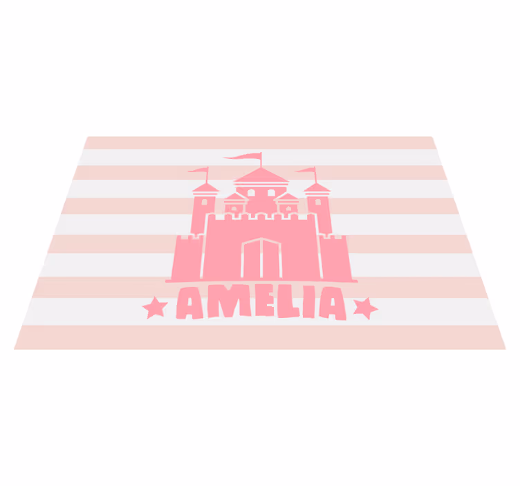 Individual de mesa infantil castillo con banderas - TenVinilo
