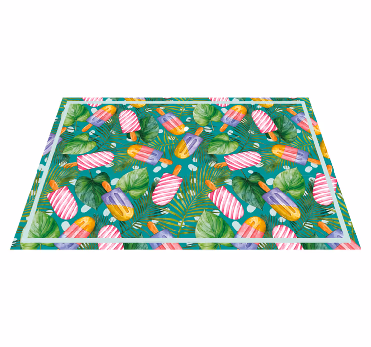 Manteles individuales de vinilo de verano pintados a mano - TenVinilo