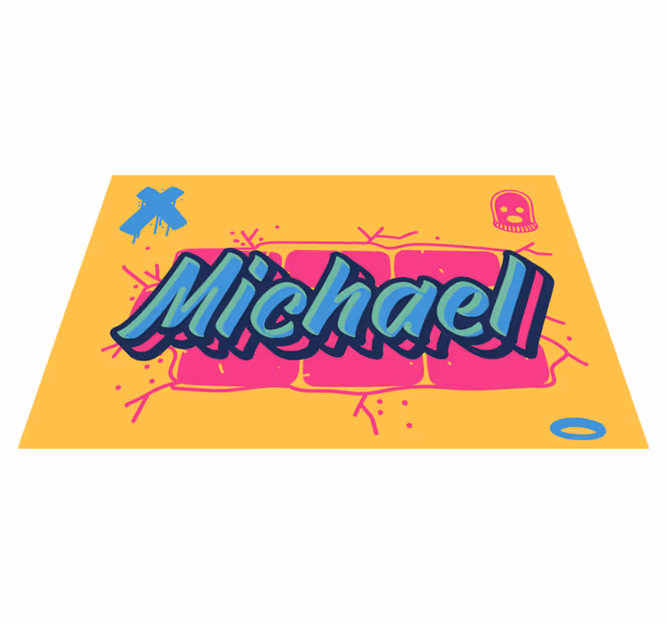 Individual mesa personalizable nombre en negrita - TenVinilo