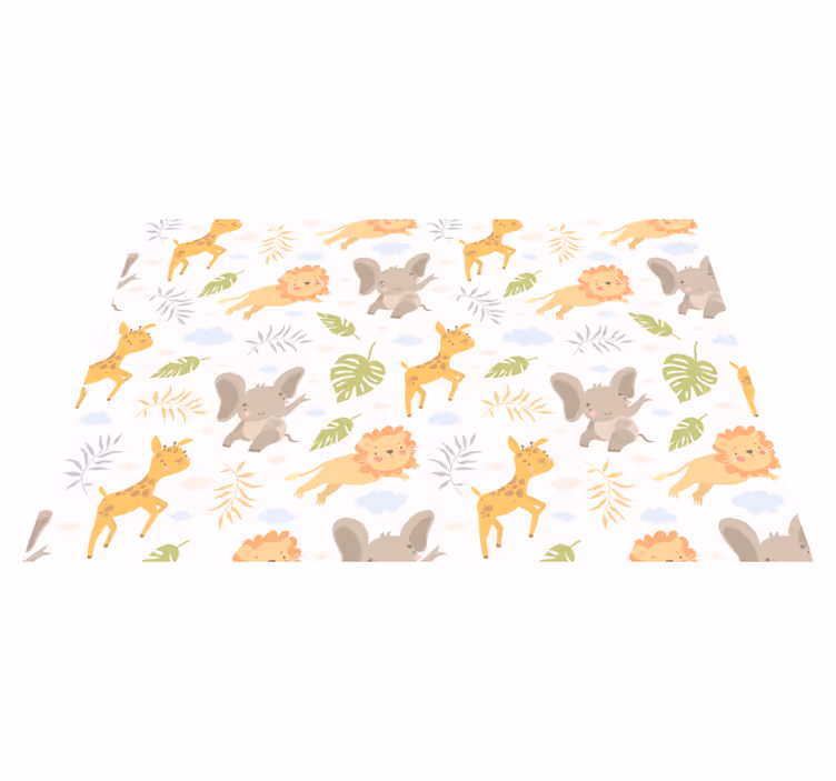Individual de mesa infantil motivos de criaturas adorables - TenVinilo