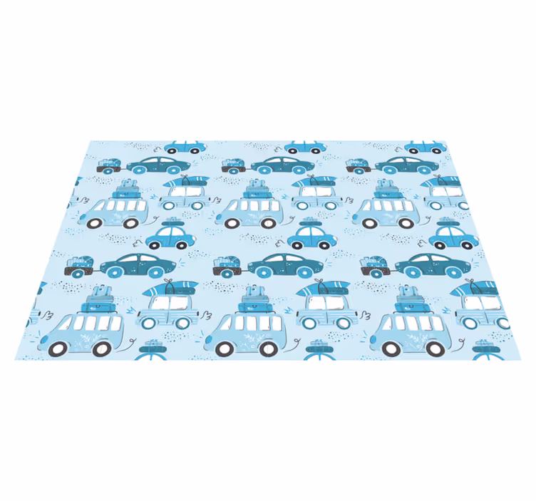 Individual de mesa infantil coches con equipaje - TenVinilo