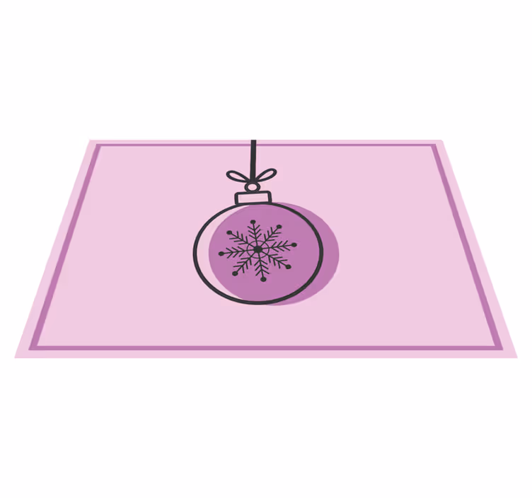 Individual de mesa navideño ilustración copo de nieve - TenVinilo