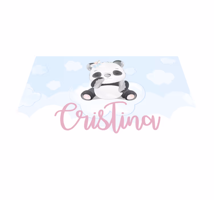 Individual de mesa infantil personaje panda lindo - TenVinilo