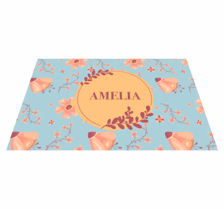Individual mesa personalizable nombre botánico - TenVinilo