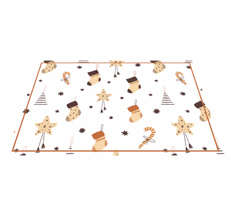 Individual de mesa navideño con diseño de calcetines - TenVinilo