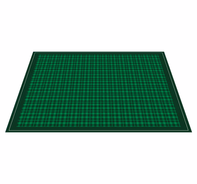 Individual de mesa patrón superficie a cuadros verde - TenVinilo