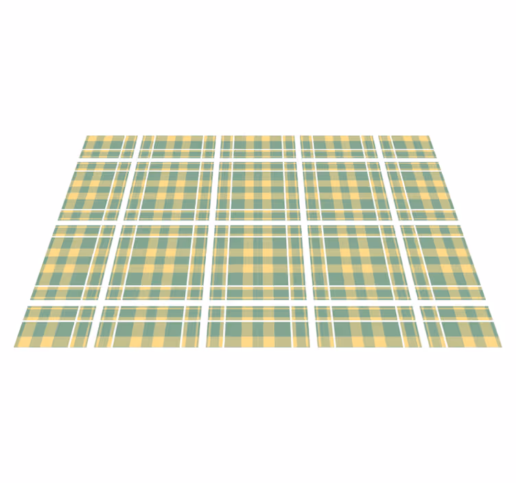 Individual de mesa patrón textil a cuadros - TenVinilo