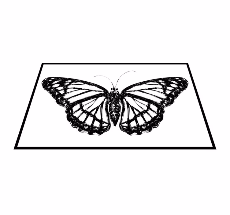 Individual mesa original ilustración de mariposa elegante - TenVinilo