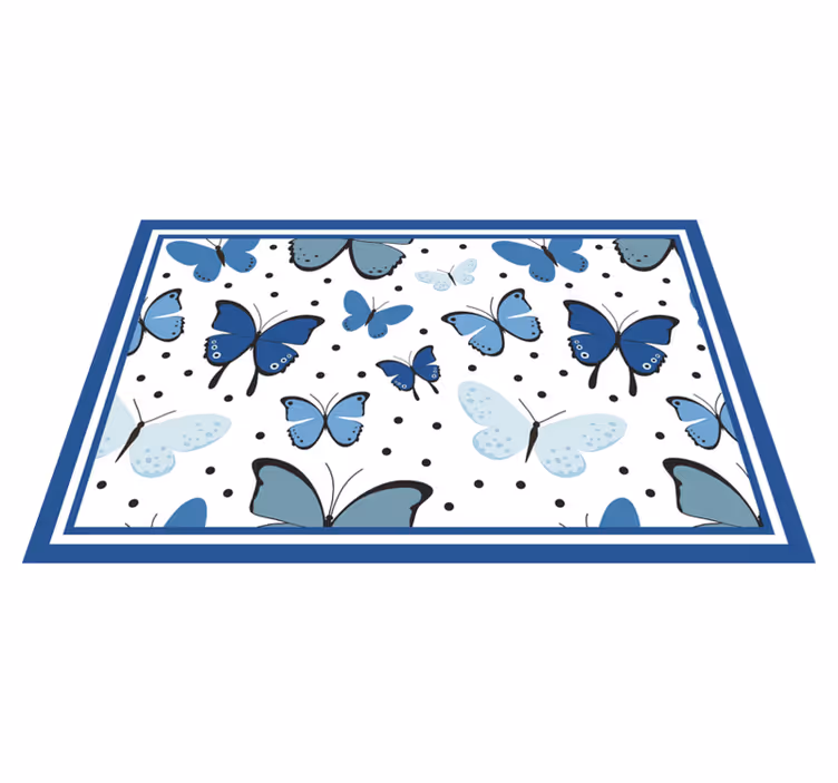 Individual de mesa infantil con diseño de mariposas - TenVinilo