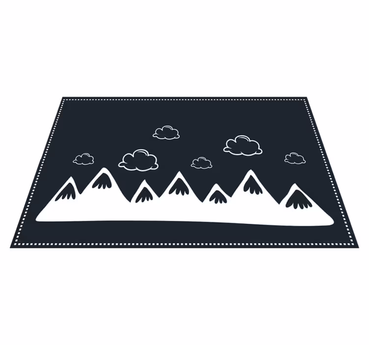 Individual mesa moderno silueta de cordillera - TenVinilo
