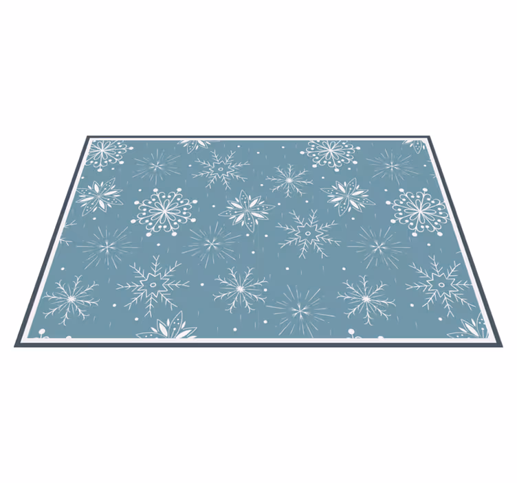 Individual de mesa navideño fondo de copos de nieve - TenVinilo