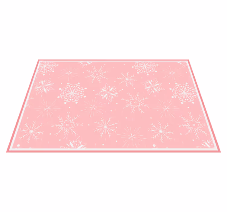 Individual de mesa navideño superficie texturizada copos - TenVinilo