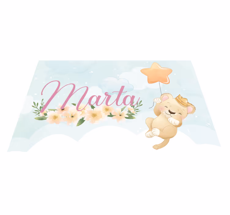 Individual de mesa infantil león lindo con globo - TenVinilo