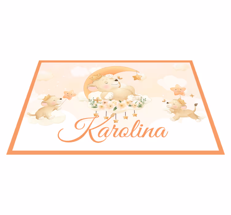 Individual de mesa infantil cachorros de león caprichosos - TenVinilo