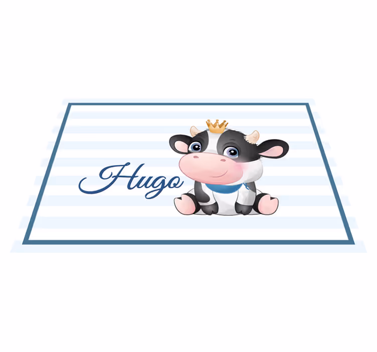 Individual de mesa infantil ilustración de vaca - TenVinilo