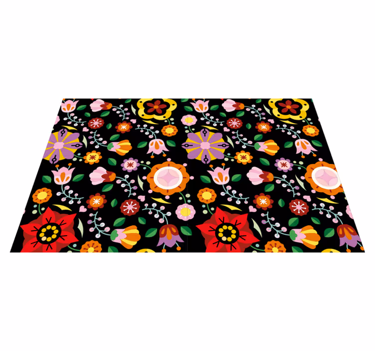 Individual mesa original inspiración floral vibrante - TenVinilo