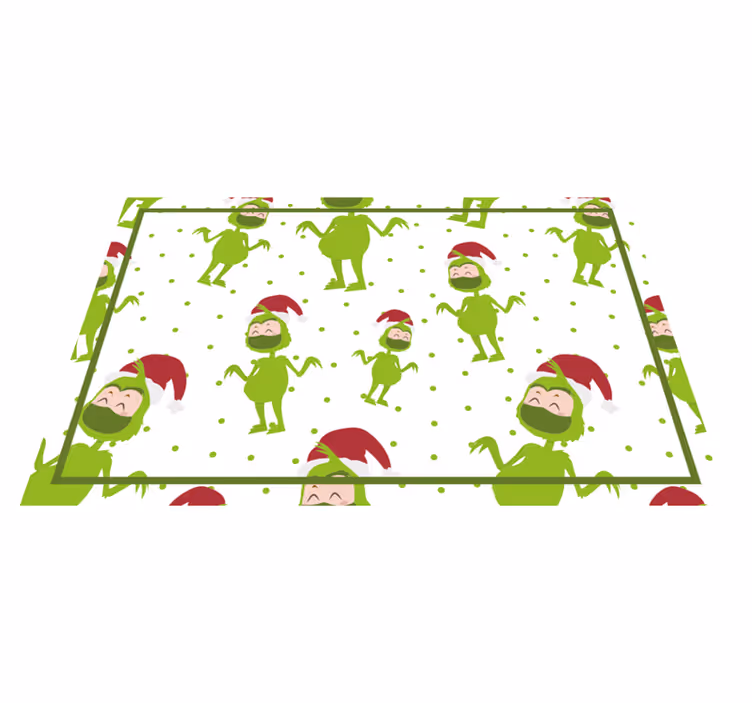 Individual de mesa navideño personajes grinch alegres - TenVinilo