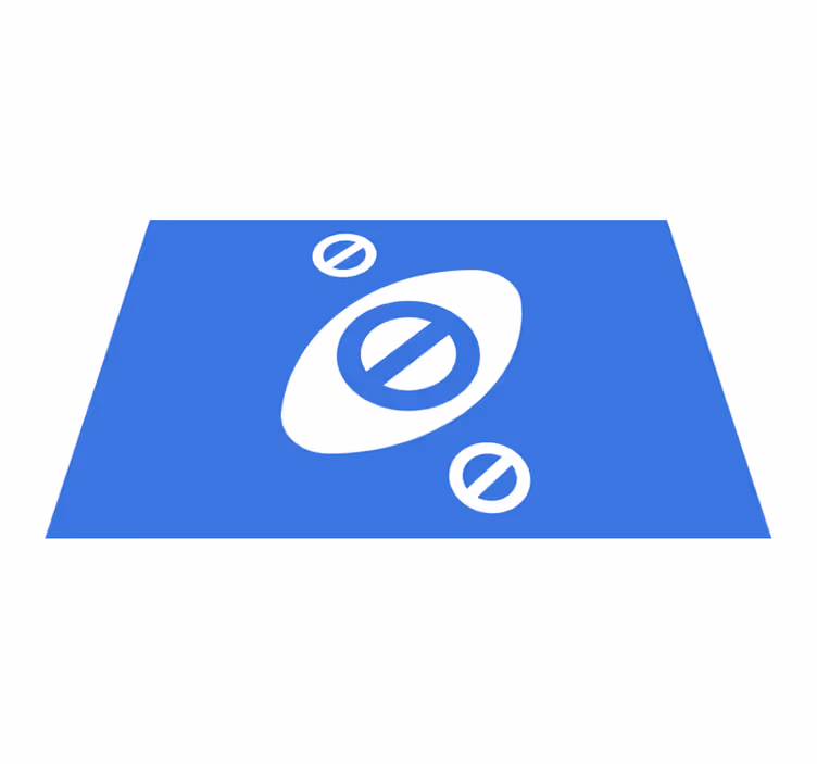 Individual mesa moderno acento azul minimalista - TenVinilo