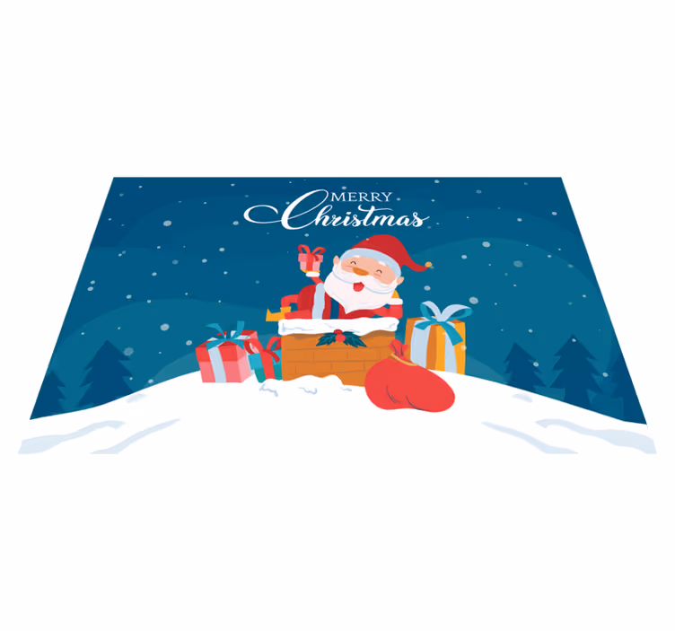 Individual de mesa navideño regalos de santa claus - TenVinilo