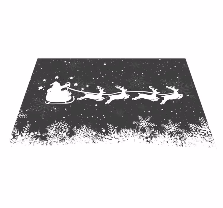 Individual de mesa navideño trineo de santa y renos - TenVinilo