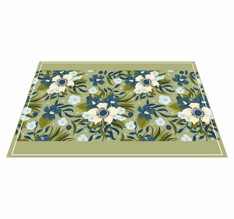 Individual de mesa patrón fondo floral - TenVinilo