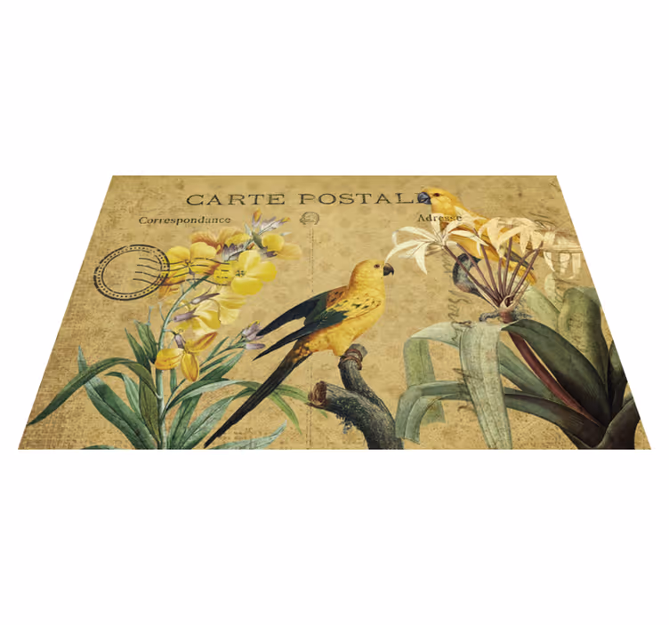 Individual mesa original postal floral vintage - TenVinilo