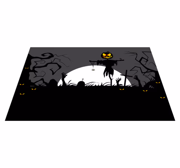 Individual de mesa halloween espantapájaros calabaza - TenVinilo