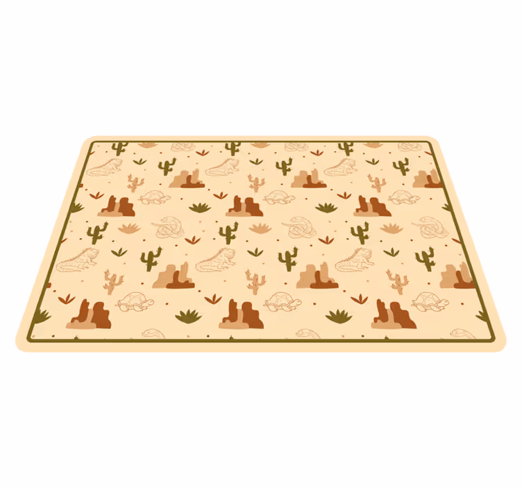 Individual de mesa infantil tema de animales del desierto - TenVinilo