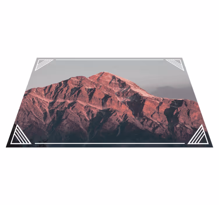 Individual mesa moderno paisaje de montaña sereno - TenVinilo