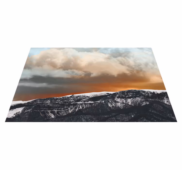 Individual de mesa patrón atardecer en la montaña - TenVinilo