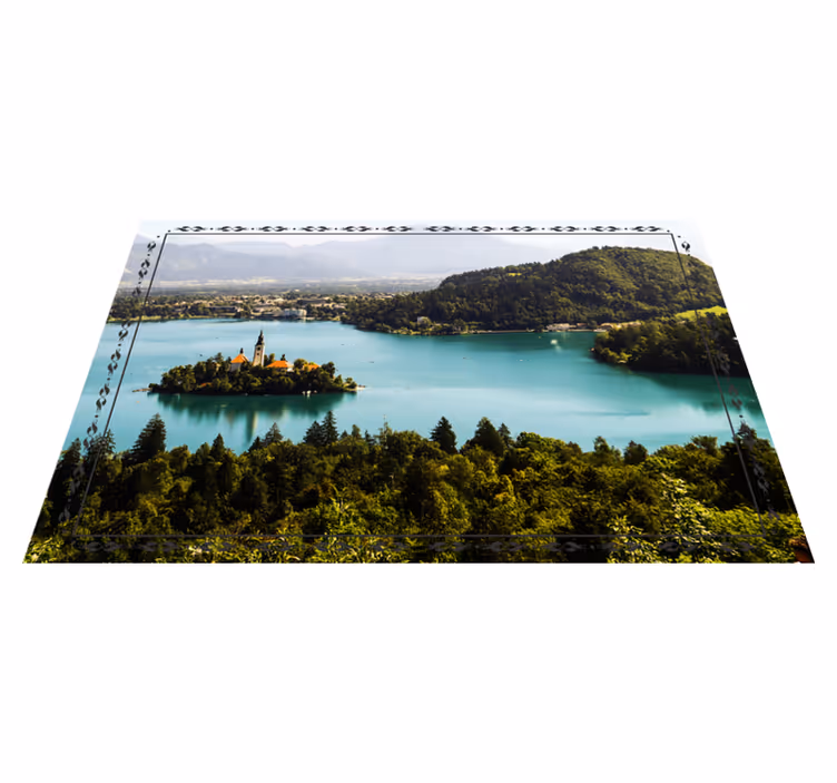 Individual mesa moderno vista serene del lago - TenVinilo