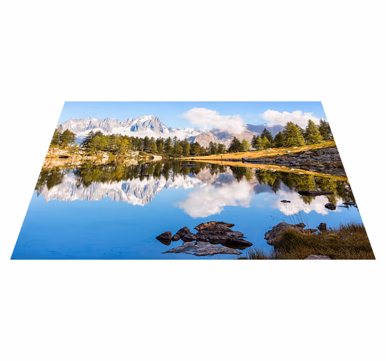 Individual mesa moderno paisaje montañés escénico - TenVinilo